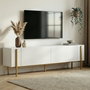 Nordure Nexus Mueble para TV Blanco y Dorado
